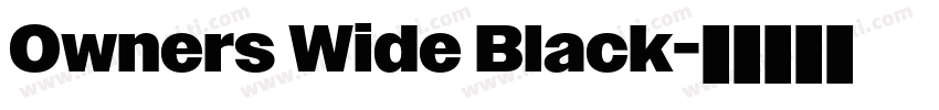 Owners Wide Black字体转换